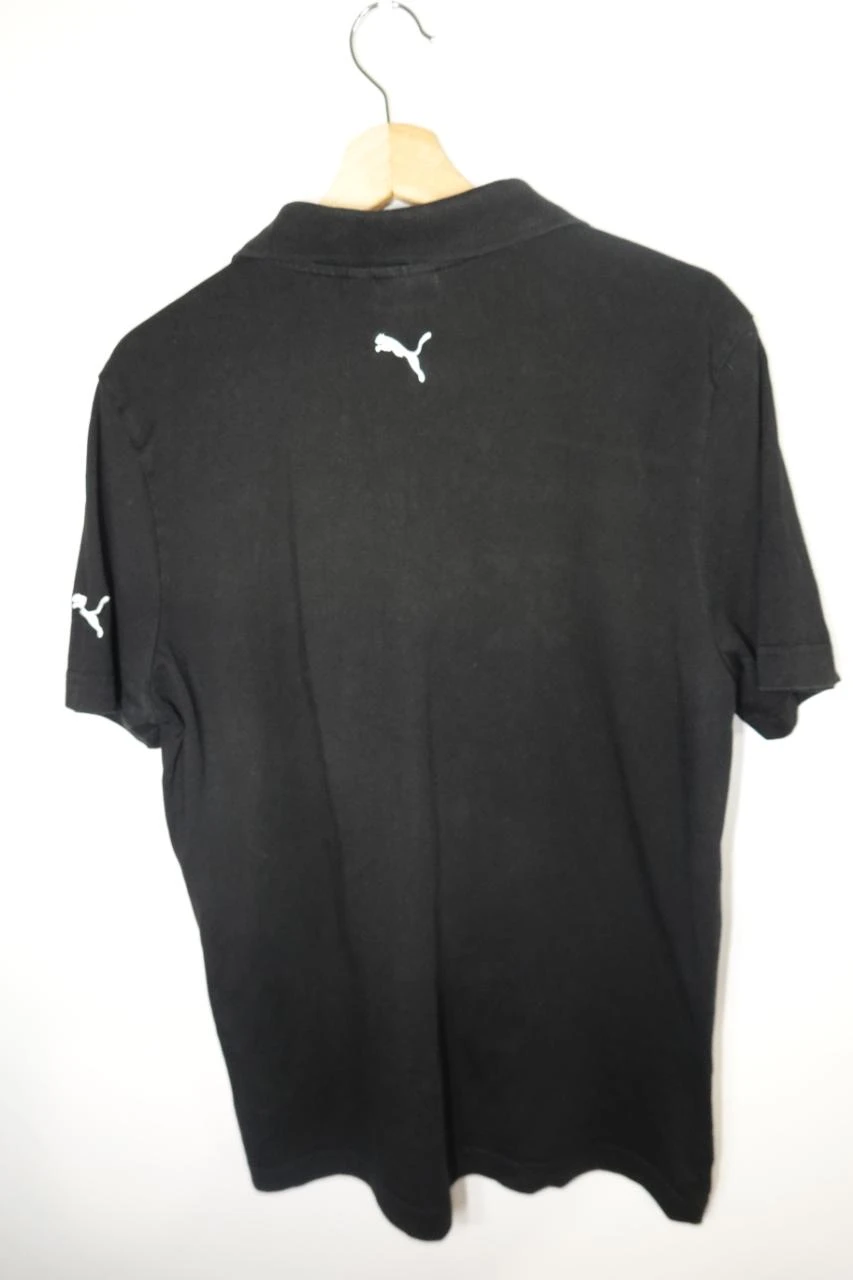 Men's black Puma polo with retro stripes size L – photo 2